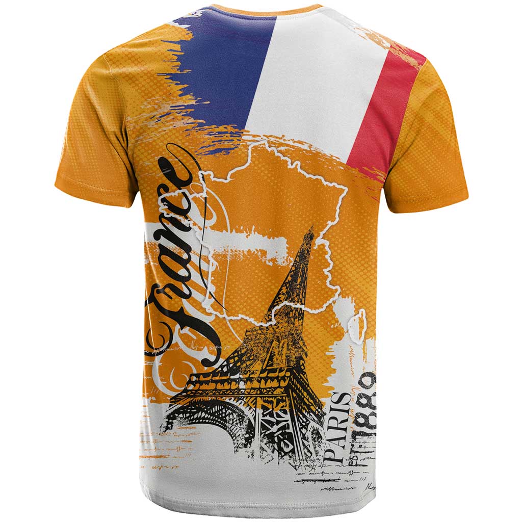 Bastille Day T Shirt France Typography Art Grunge Style