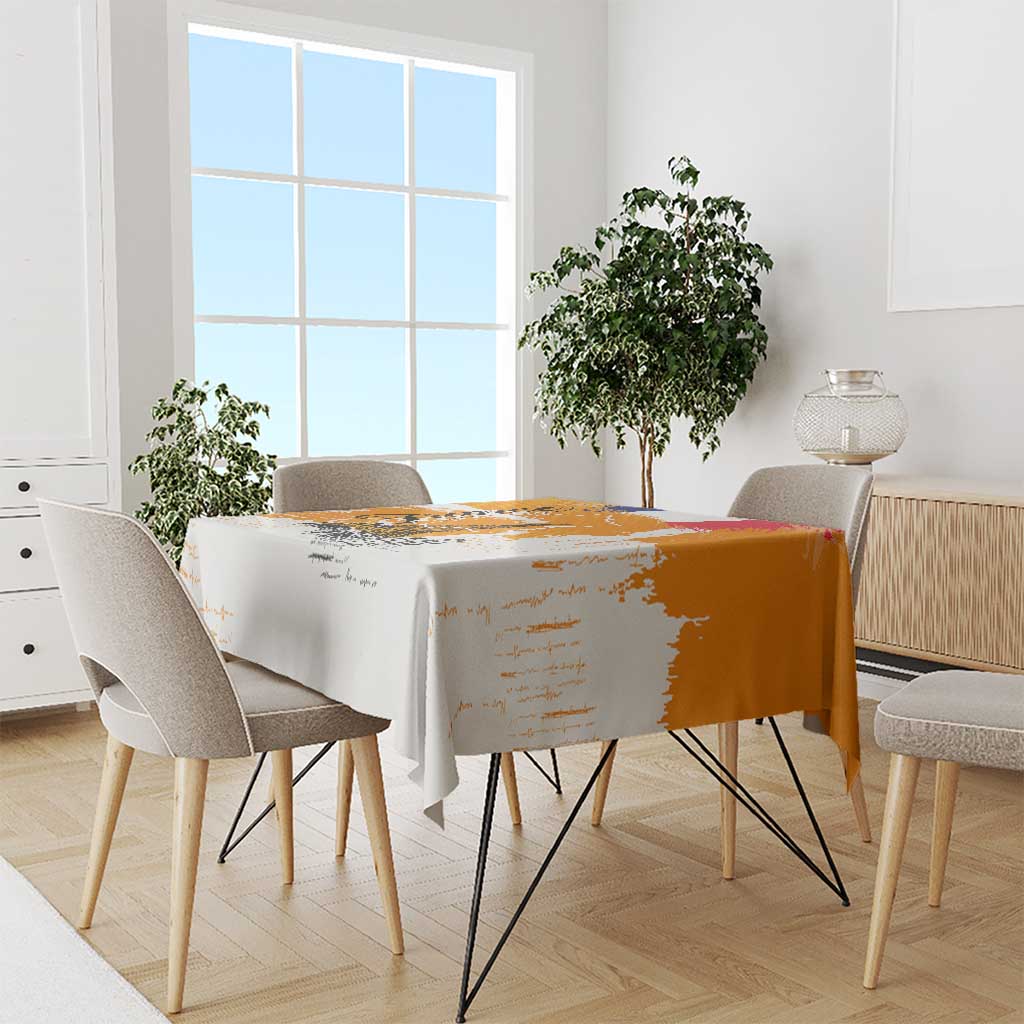 Bastille Day Tablecloth France Typography Art Grunge Style