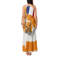 Bastille Day Tank Maxi Dress France Typography Art Grunge Style