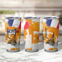Bastille Day Tumbler Cup France Typography Art Grunge Style