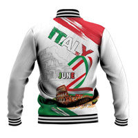 Italian National Day Baseball Jacket Festa della Repubblica-The Colosseum Grunge Style