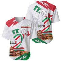Italian National Day Baseball Jersey Festa della Repubblica-The Colosseum Grunge Style
