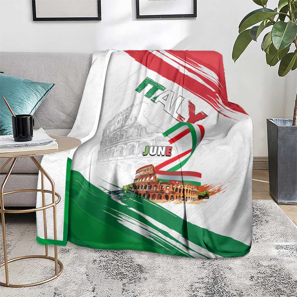 Italian National Day Blanket Festa della Repubblica-The Colosseum Grunge Style