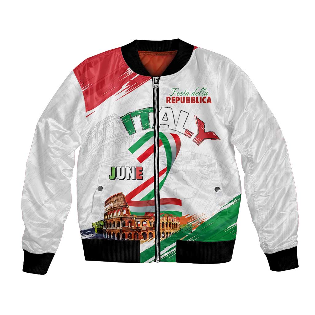 Italian National Day Bomber Jacket Festa della Repubblica-The Colosseum Grunge Style