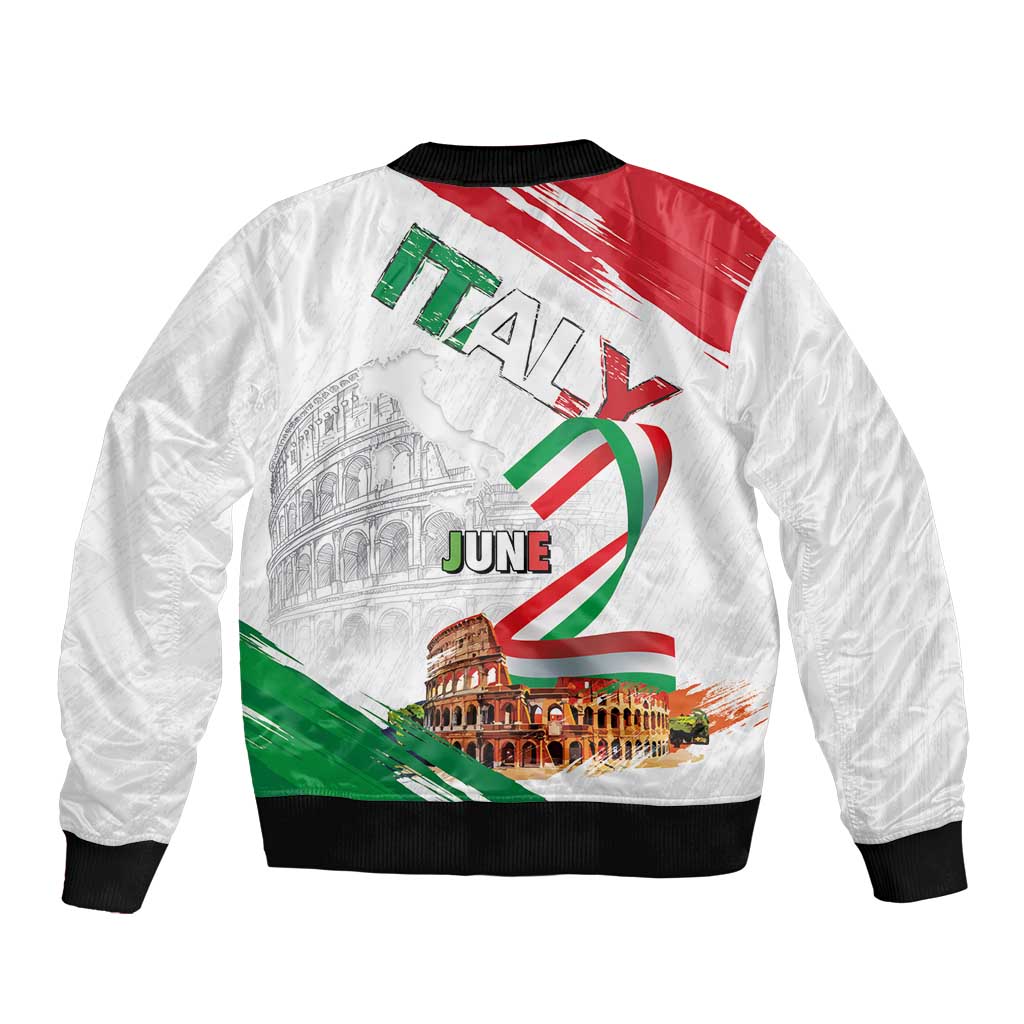 Italian National Day Bomber Jacket Festa della Repubblica-The Colosseum Grunge Style