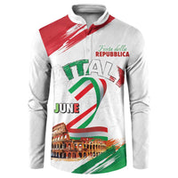 Italian National Day Button Sweatshirt Festa della Repubblica-The Colosseum Grunge Style