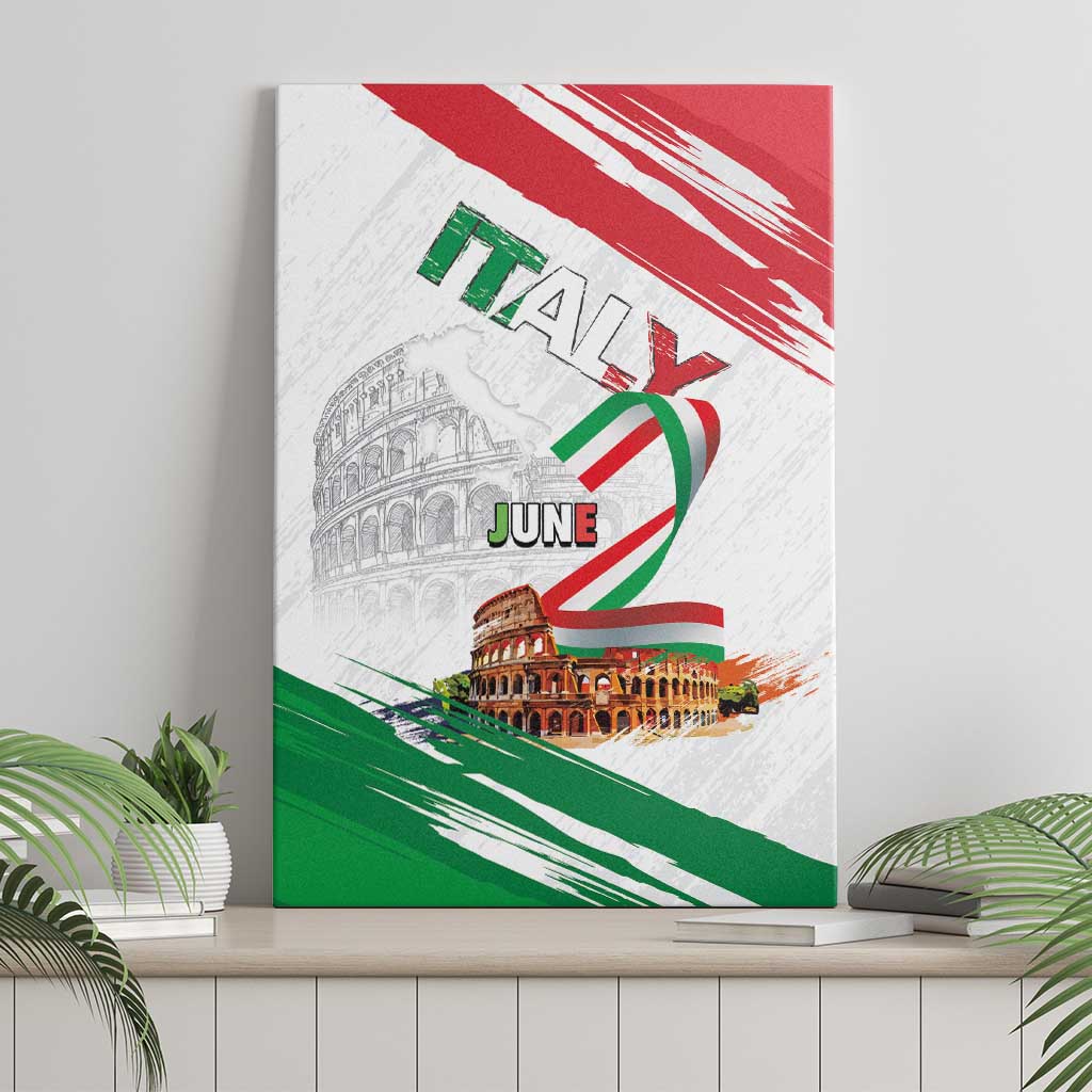 Italian National Day Canvas Wall Art Festa della Repubblica-The Colosseum Grunge Style