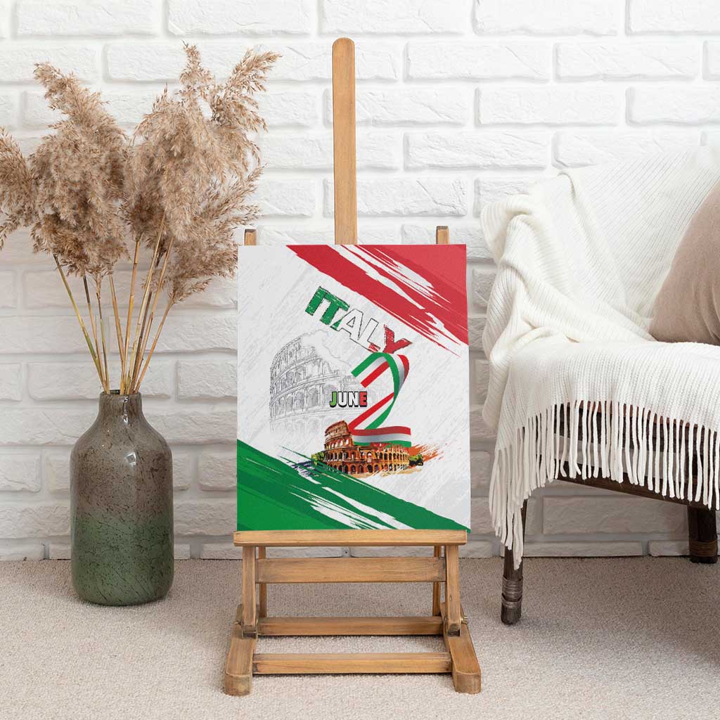 Italian National Day Canvas Wall Art Festa della Repubblica-The Colosseum Grunge Style