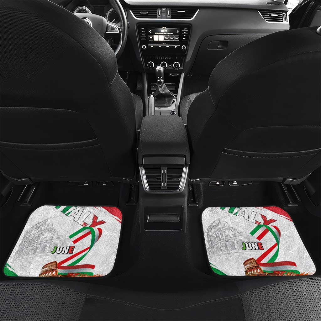 Italian National Day Car Mats Festa della Repubblica-The Colosseum Grunge Style
