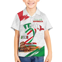 Italian National Day Family Matching Long Sleeve Bodycon Dress and Hawaiian Shirt Festa della Repubblica-The Colosseum Grunge Style