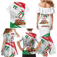 Italian National Day Family Matching Mermaid Dress and Hawaiian Shirt Festa della Repubblica-The Colosseum Grunge Style