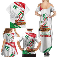 Italian National Day Family Matching Summer Maxi Dress and Hawaiian Shirt Festa della Repubblica-The Colosseum Grunge Style