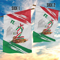 Italian National Day Garden Flag Festa della Repubblica-The Colosseum Grunge Style