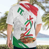 Italian National Day Hawaiian Shirt Festa della Repubblica-The Colosseum Grunge Style