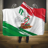 Italian National Day Hooded Blanket Festa della Repubblica-The Colosseum Grunge Style