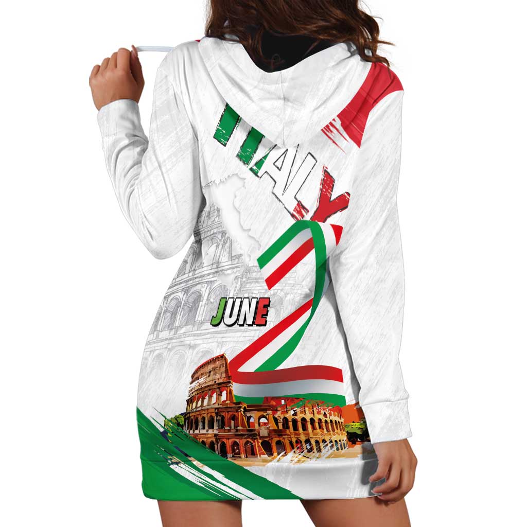 Italian National Day Hoodie Dress Festa della Repubblica-The Colosseum Grunge Style