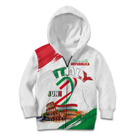 Italian National Day Kid Hoodie Festa della Repubblica-The Colosseum Grunge Style