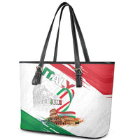 Italian National Day Leather Tote Bag Festa della Repubblica-The Colosseum Grunge Style