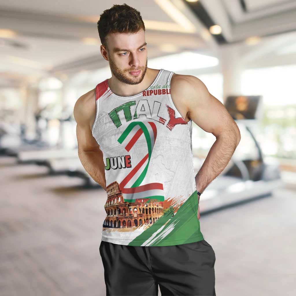 Italian National Day Men Tank Top Festa della Repubblica-The Colosseum Grunge Style