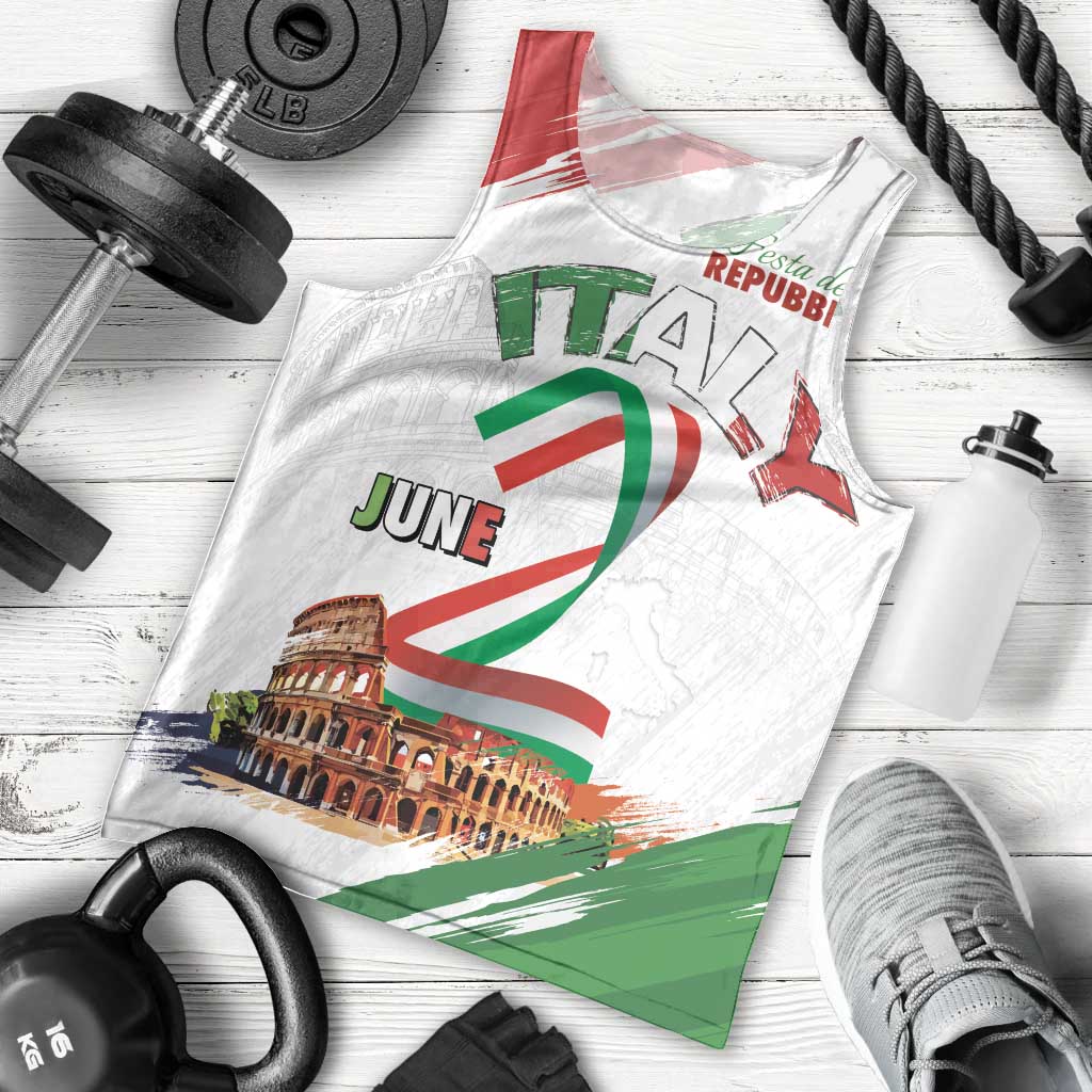 Italian National Day Men Tank Top Festa della Repubblica-The Colosseum Grunge Style