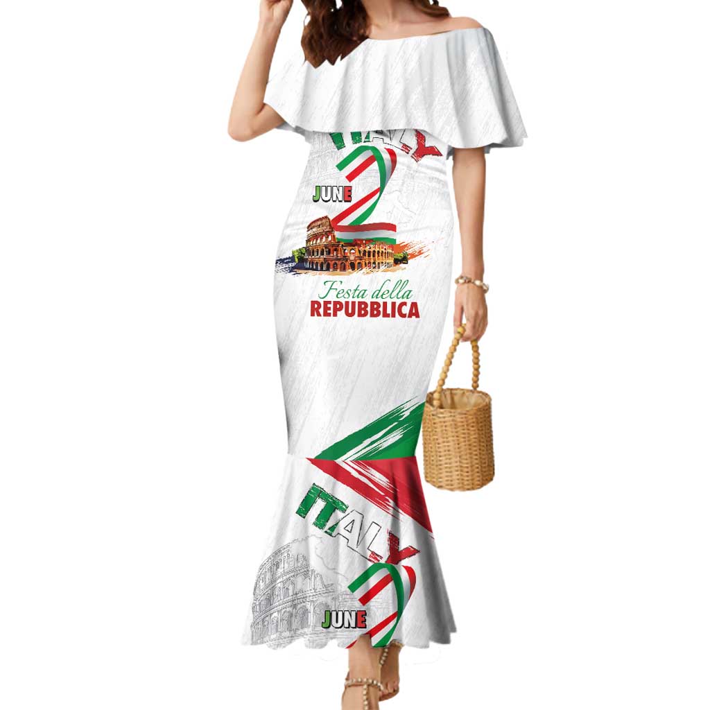Italian National Day Mermaid Dress Festa della Repubblica-The Colosseum Grunge Style