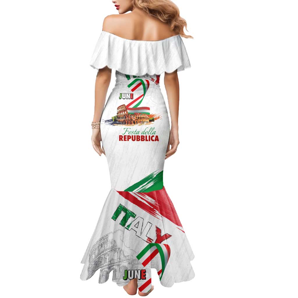Italian National Day Mermaid Dress Festa della Repubblica-The Colosseum Grunge Style