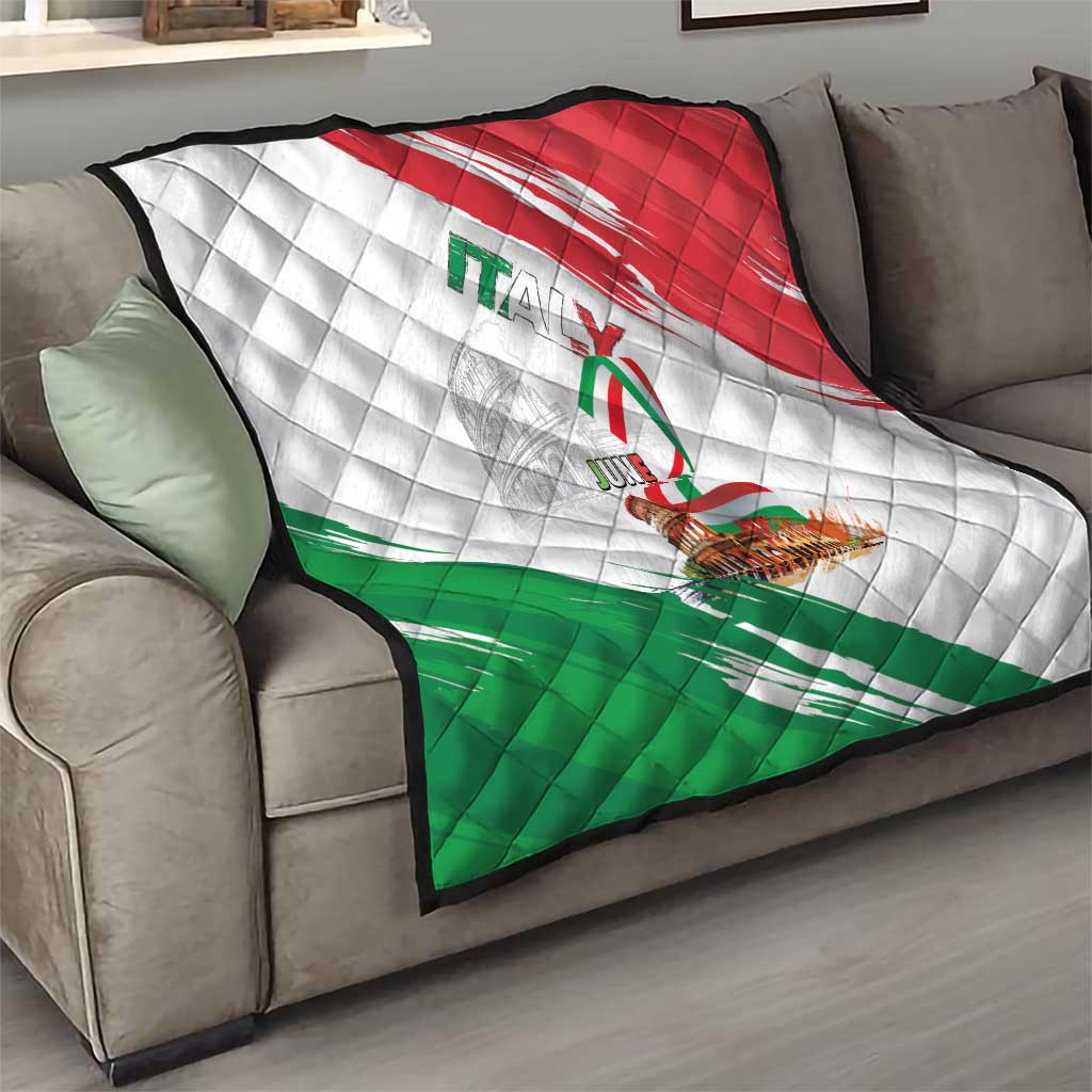 Italian National Day Quilt Festa della Repubblica-The Colosseum Grunge Style