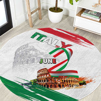 Italian National Day Round Carpet Festa della Repubblica-The Colosseum Grunge Style