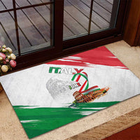 Italian National Day Rubber Doormat Festa della Repubblica-The Colosseum Grunge Style