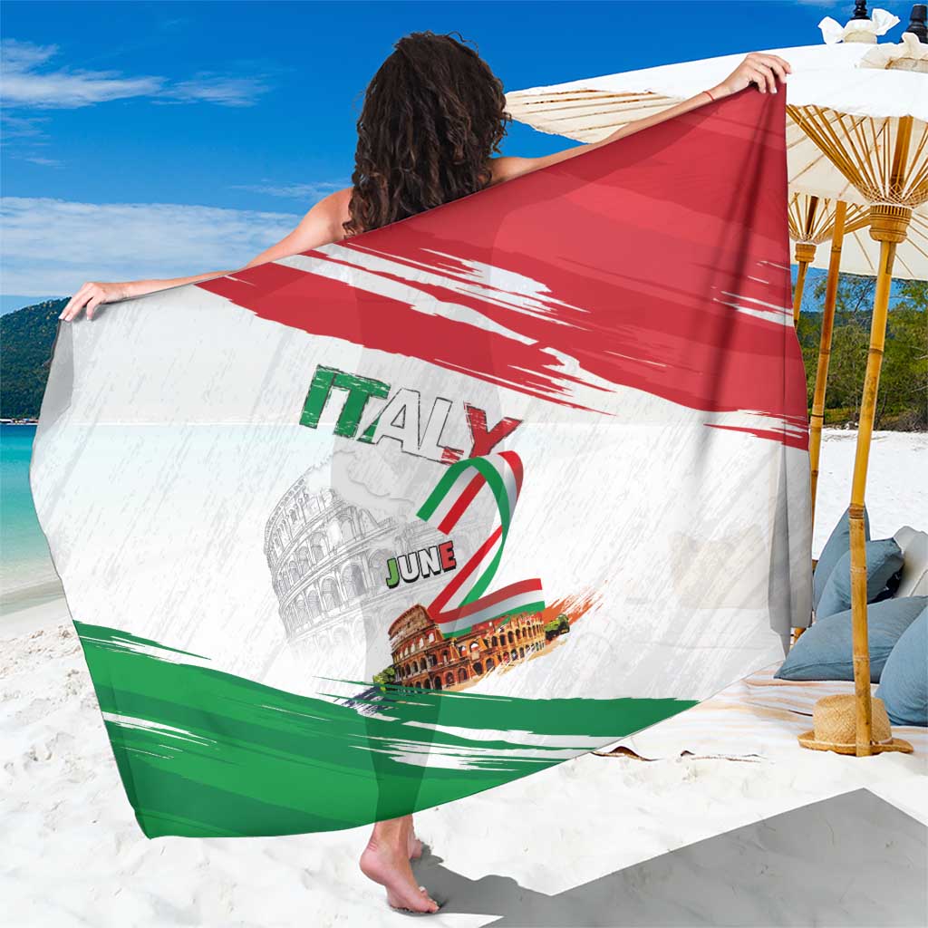 Italian National Day Sarong Festa della Repubblica-The Colosseum Grunge Style