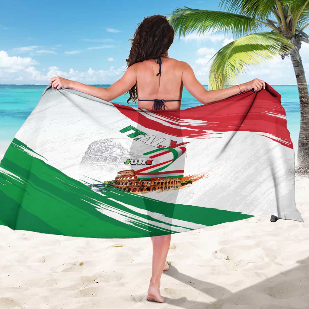 Italian National Day Sarong Festa della Repubblica-The Colosseum Grunge Style