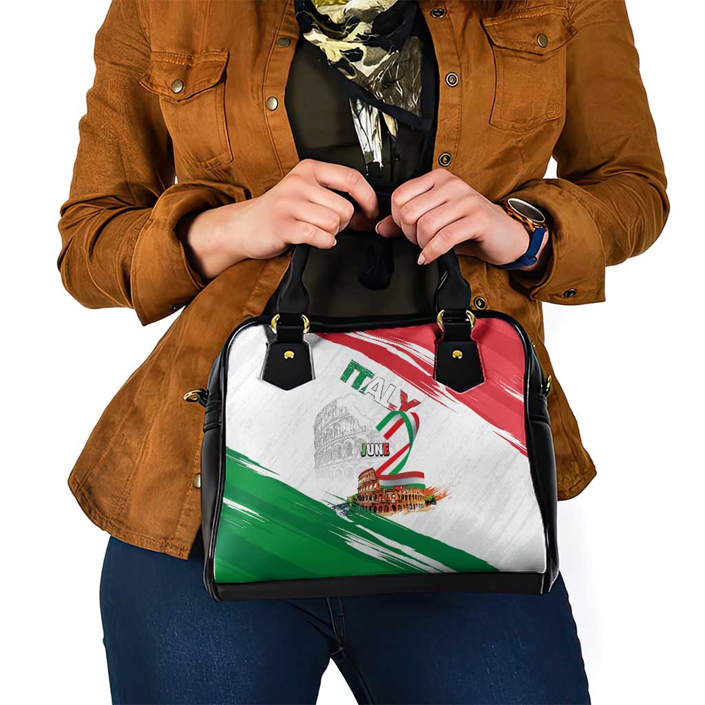 Italian National Day Shoulder Handbag Festa della Repubblica-The Colosseum Grunge Style