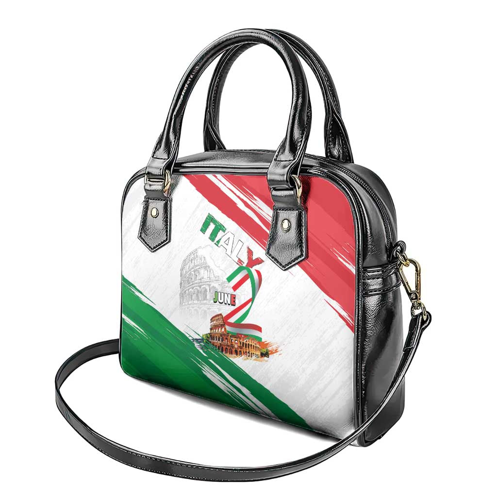 Italian National Day Shoulder Handbag Festa della Repubblica-The Colosseum Grunge Style