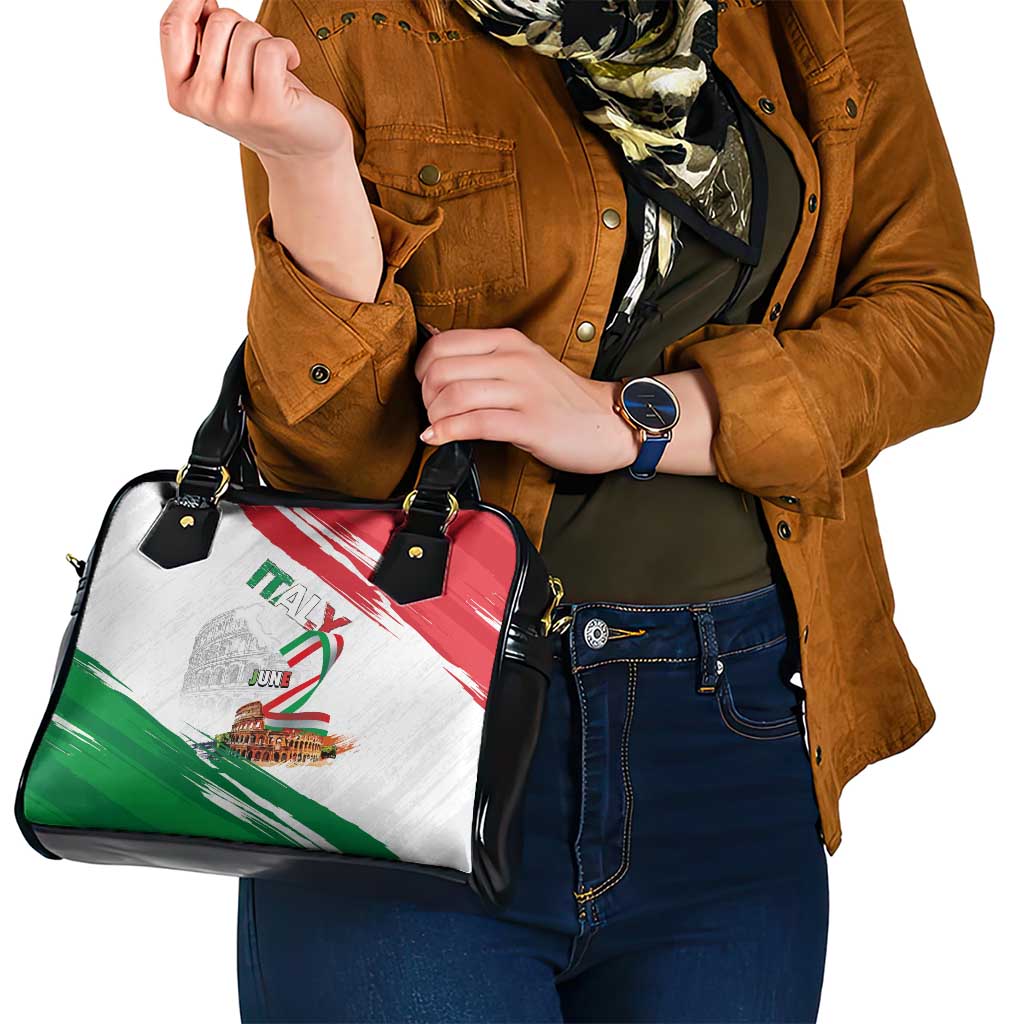 Italian National Day Shoulder Handbag Festa della Repubblica-The Colosseum Grunge Style