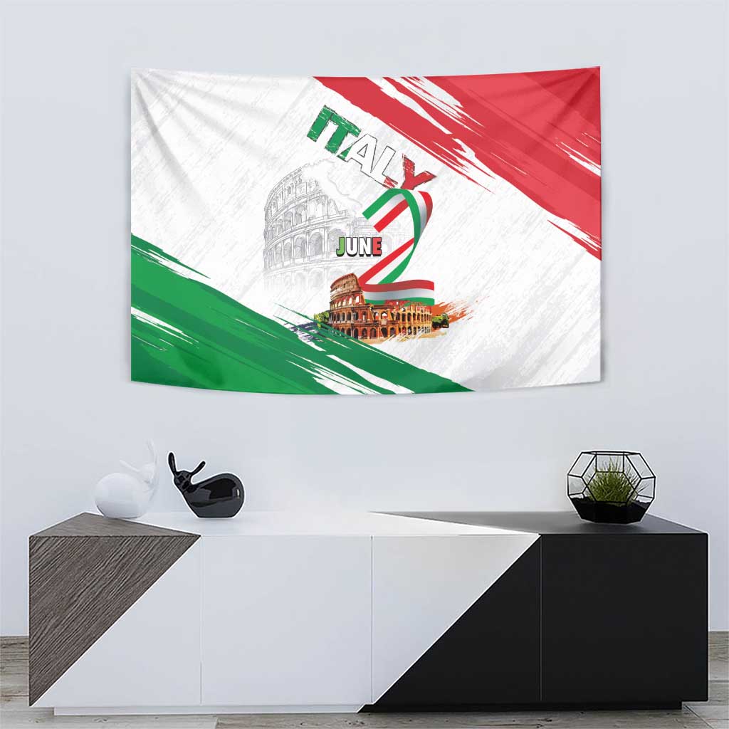 Italian National Day Tapestry Festa della Repubblica-The Colosseum Grunge Style