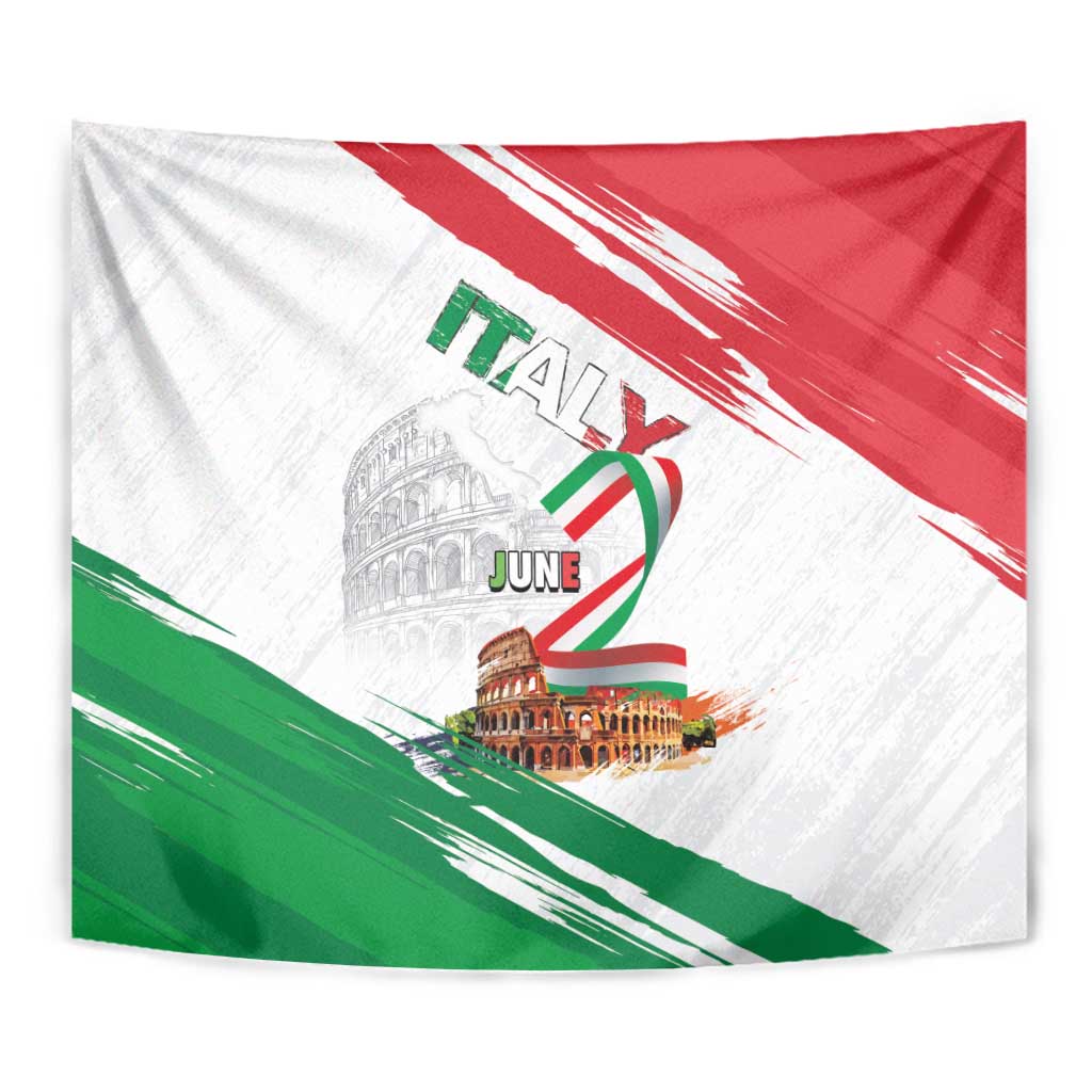 Italian National Day Tapestry Festa della Repubblica-The Colosseum Grunge Style