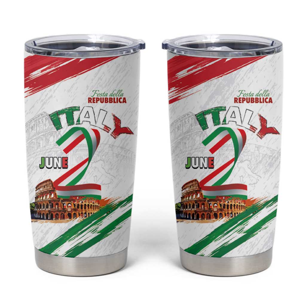 Italian National Day Tumbler Cup Festa della Repubblica-The Colosseum Grunge Style