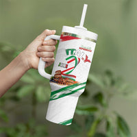 Italian National Day Tumbler With Handle Festa della Repubblica-The Colosseum Grunge Style