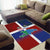 Haiti and Dominican Republic Area Rug Hispaniola with Emblems and Flag Style