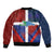 Haiti and Dominican Republic Bomber Jacket Hispaniola with Emblems and Flag Style