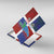 Haiti and Dominican Republic Canvas Wall Art Hispaniola with Emblems and Flag Style
