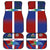 Haiti and Dominican Republic Car Mats Hispaniola with Emblems and Flag Style