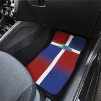 Haiti and Dominican Republic Car Mats Hispaniola with Emblems and Flag Style