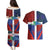 Haiti and Dominican Republic Couples Matching Puletasi and Hawaiian Shirt Hispaniola with Emblems and Flag Style