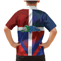 Haiti and Dominican Republic Family Matching Mermaid Dress and Hawaiian Shirt Hispaniola with Emblems and Flag Style