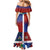Haiti and Dominican Republic Family Matching Mermaid Dress and Hawaiian Shirt Hispaniola with Emblems and Flag Style