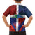 Haiti and Dominican Republic Family Matching Off Shoulder Maxi Dress and Hawaiian Shirt Hispaniola with Emblems and Flag Style