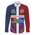 Haiti and Dominican Republic Family Matching Puletasi and Hawaiian Shirt Hispaniola with Emblems and Flag Style