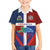 Haiti and Dominican Republic Family Matching Summer Maxi Dress and Hawaiian Shirt Hispaniola with Emblems and Flag Style