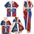 Haiti and Dominican Republic Family Matching Tank Maxi Dress and Hawaiian Shirt Hispaniola with Emblems and Flag Style